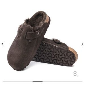 *NWT* Birkenstock VL Boston Shearling Mocha Clog 40